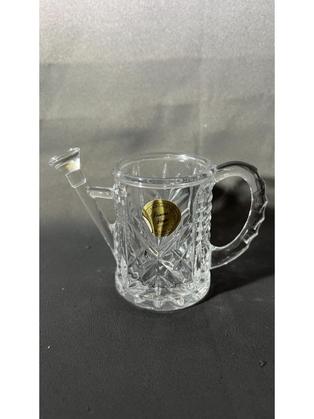 Vintage Princess House 24% Lead Crystal Miniature Watering Can